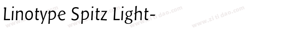 Linotype Spitz Light字体转换